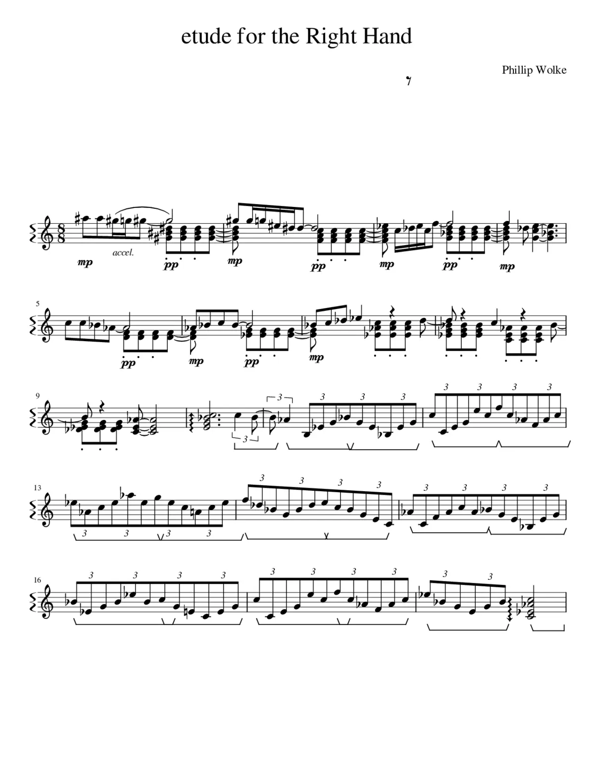 etude for the Right Hand - Page 1