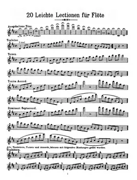20 Leichte Lectionen für Flöte