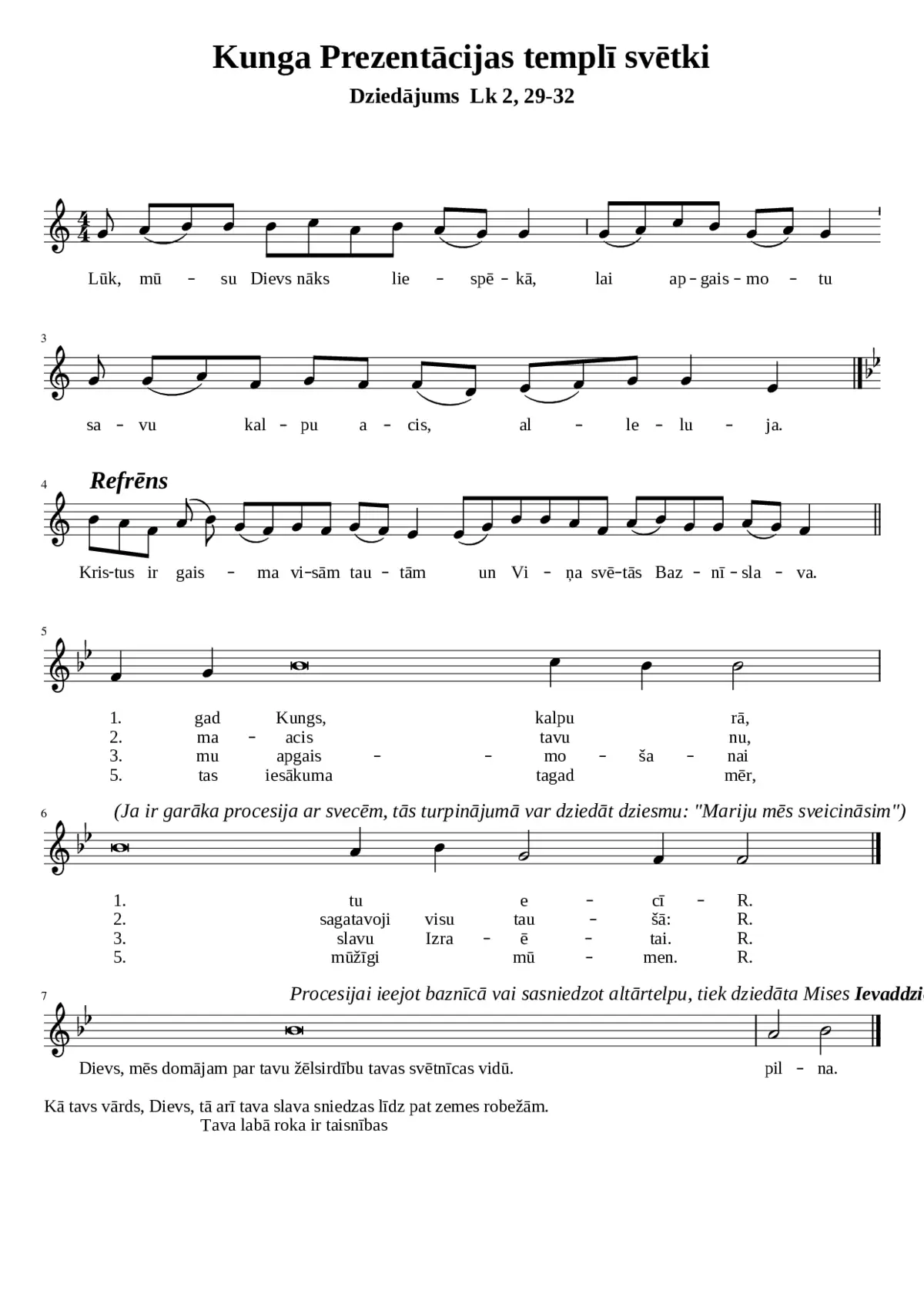 Kristus PrezentÄcijas templÄ svÄtki 2.02. (The Presentation of the Lord Feb. 2) - Page 1