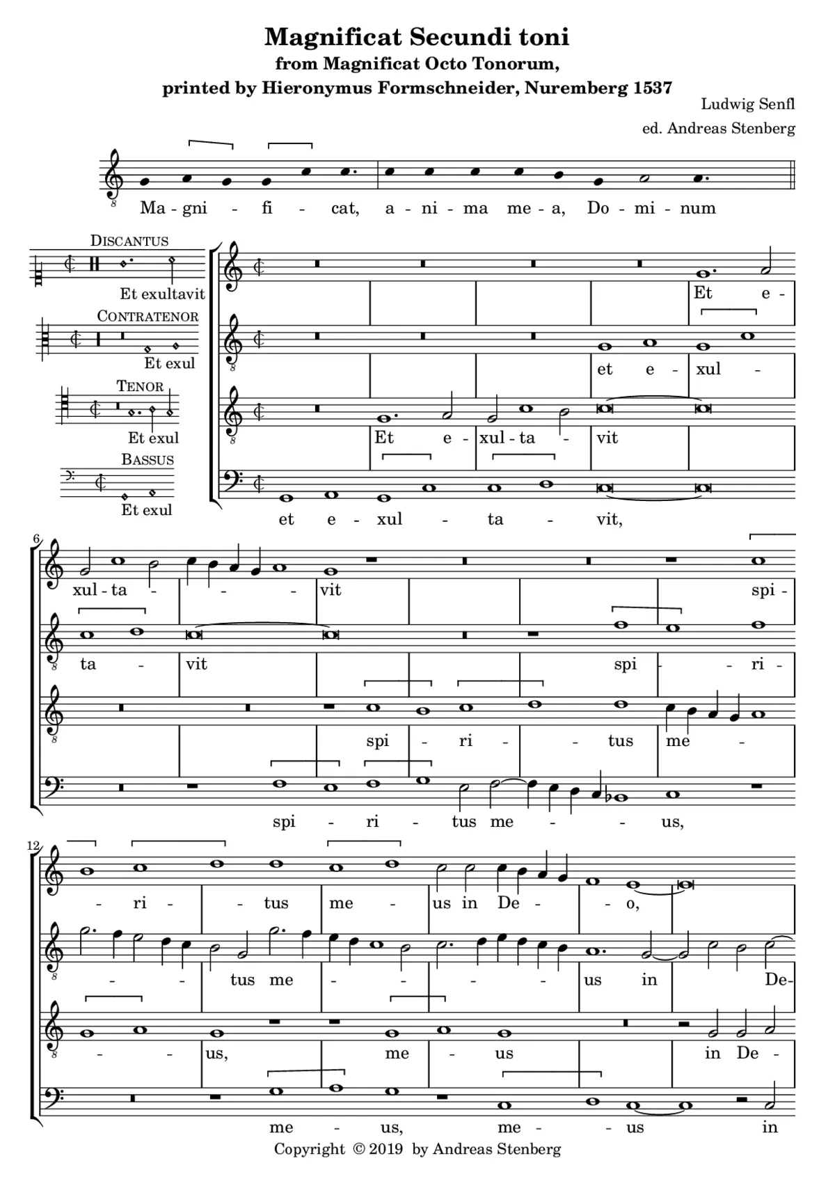 Magnificat secundii toni - Page 1