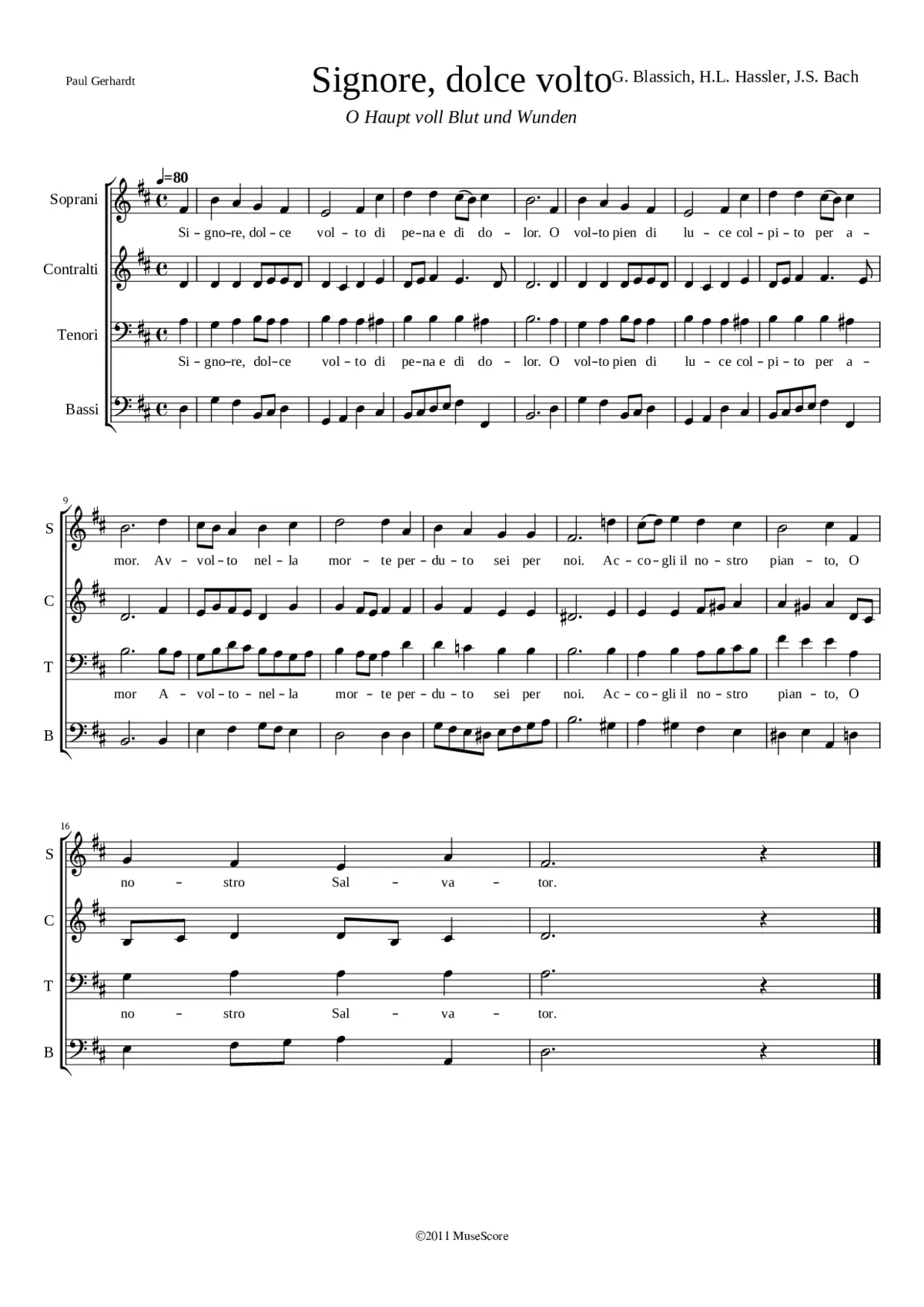 Signore dolce volto - Page 1