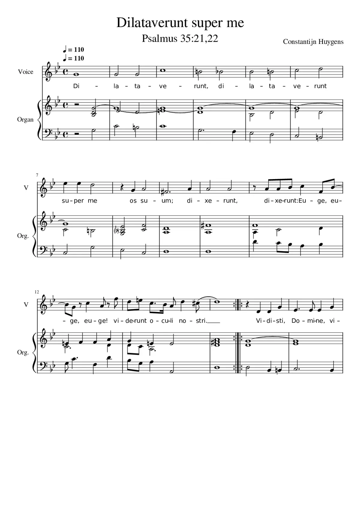 Dilataverunt super me - Page 1