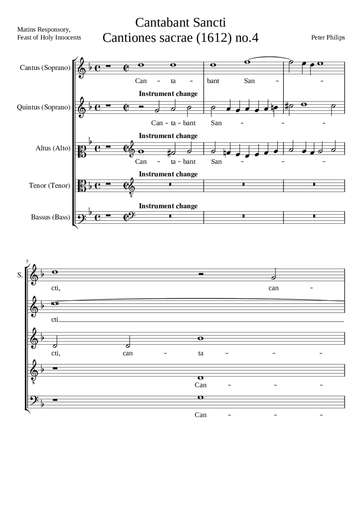 Cantabant Sancti - Page 1