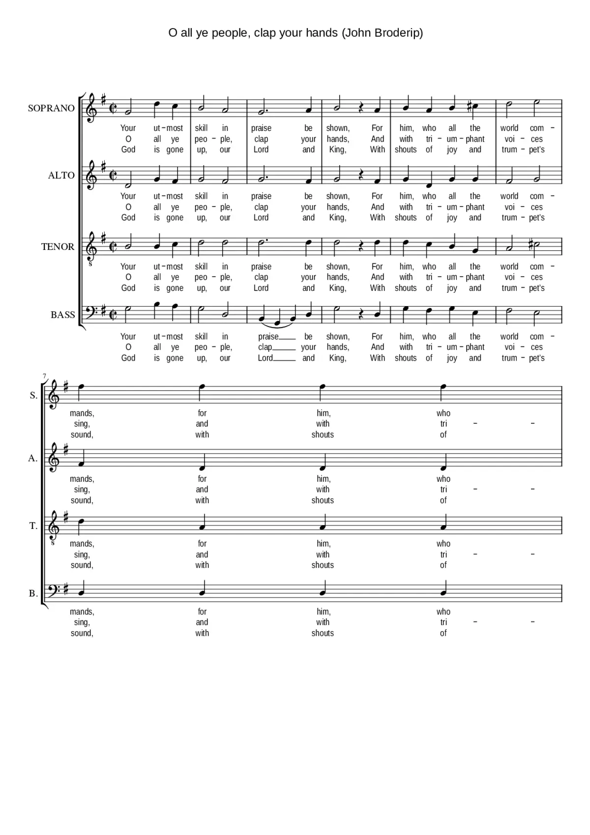 O all ye people clap your hands - Page 1