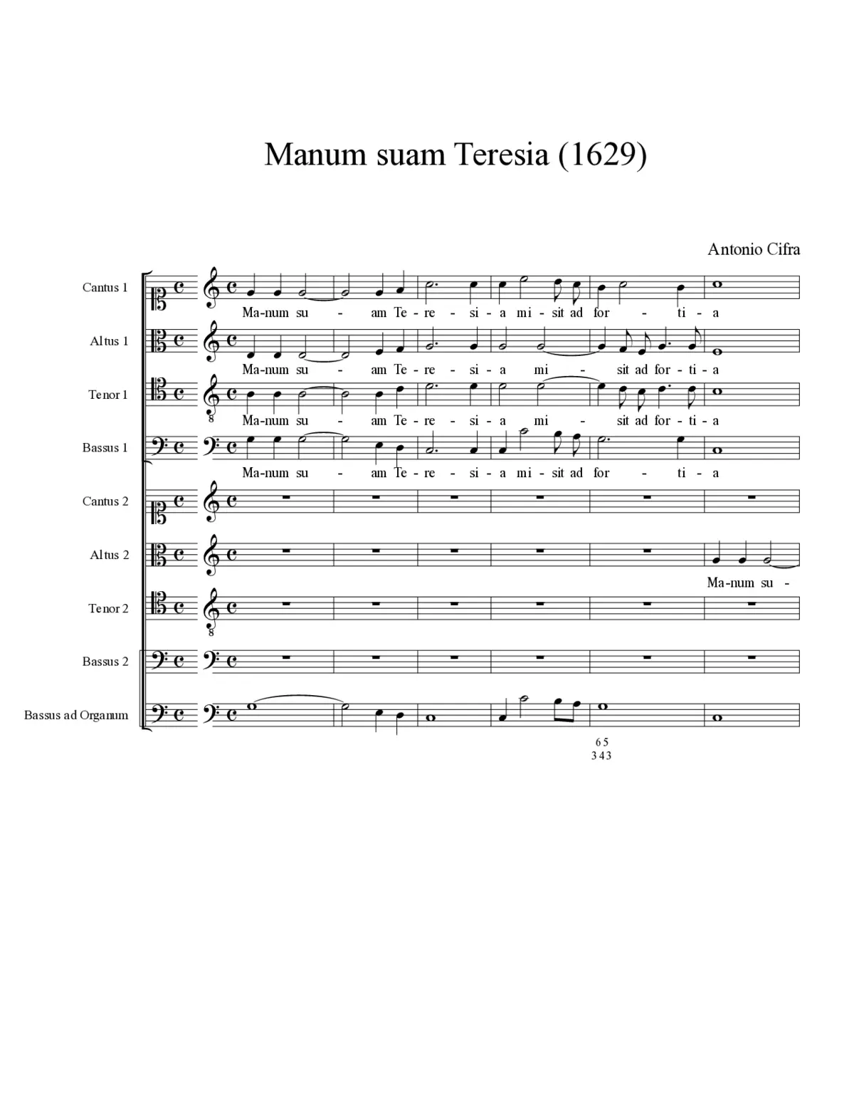 Manum suam Teresia (1629) - Page 1