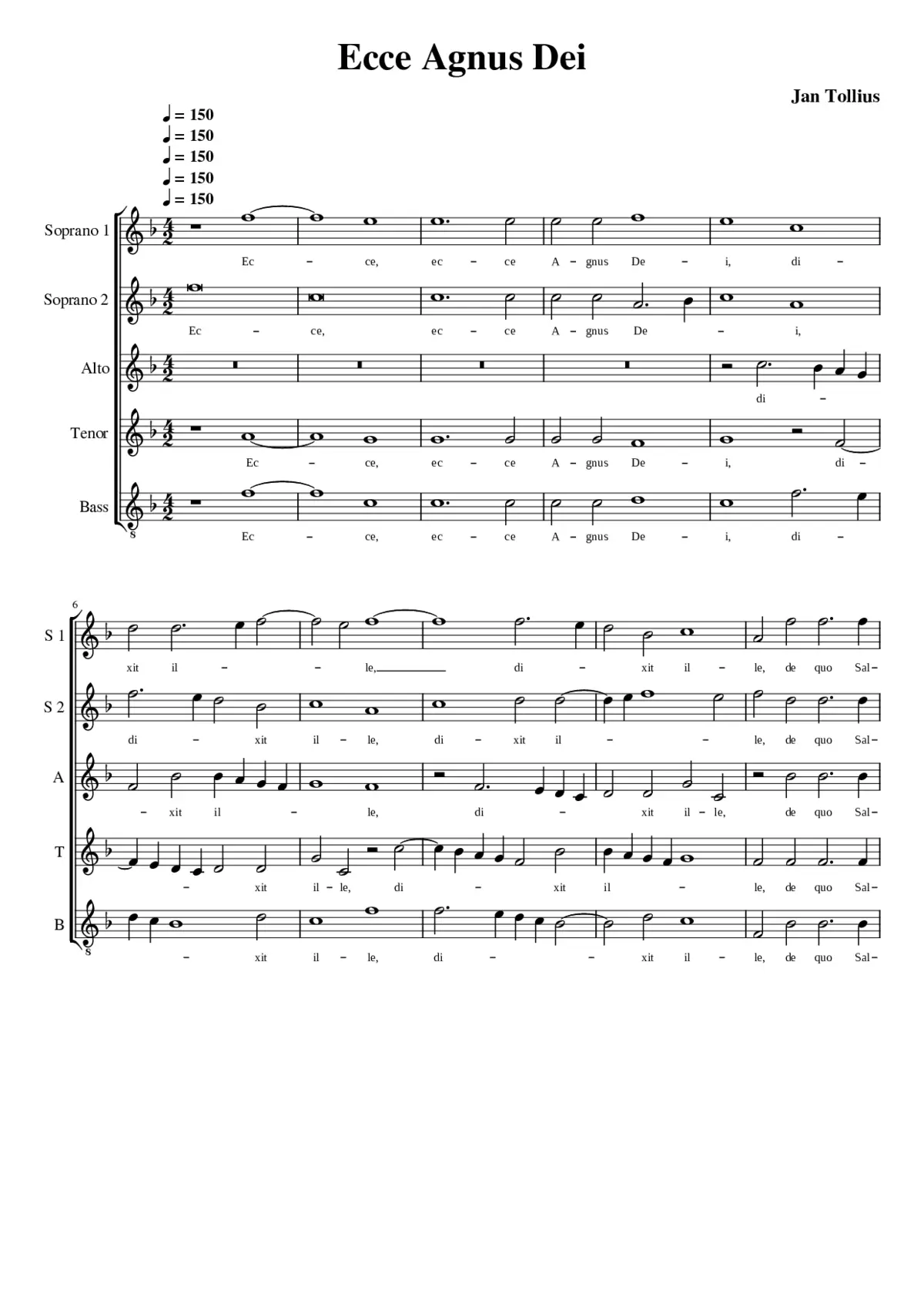 Ecce Agnus Dei - Page 1