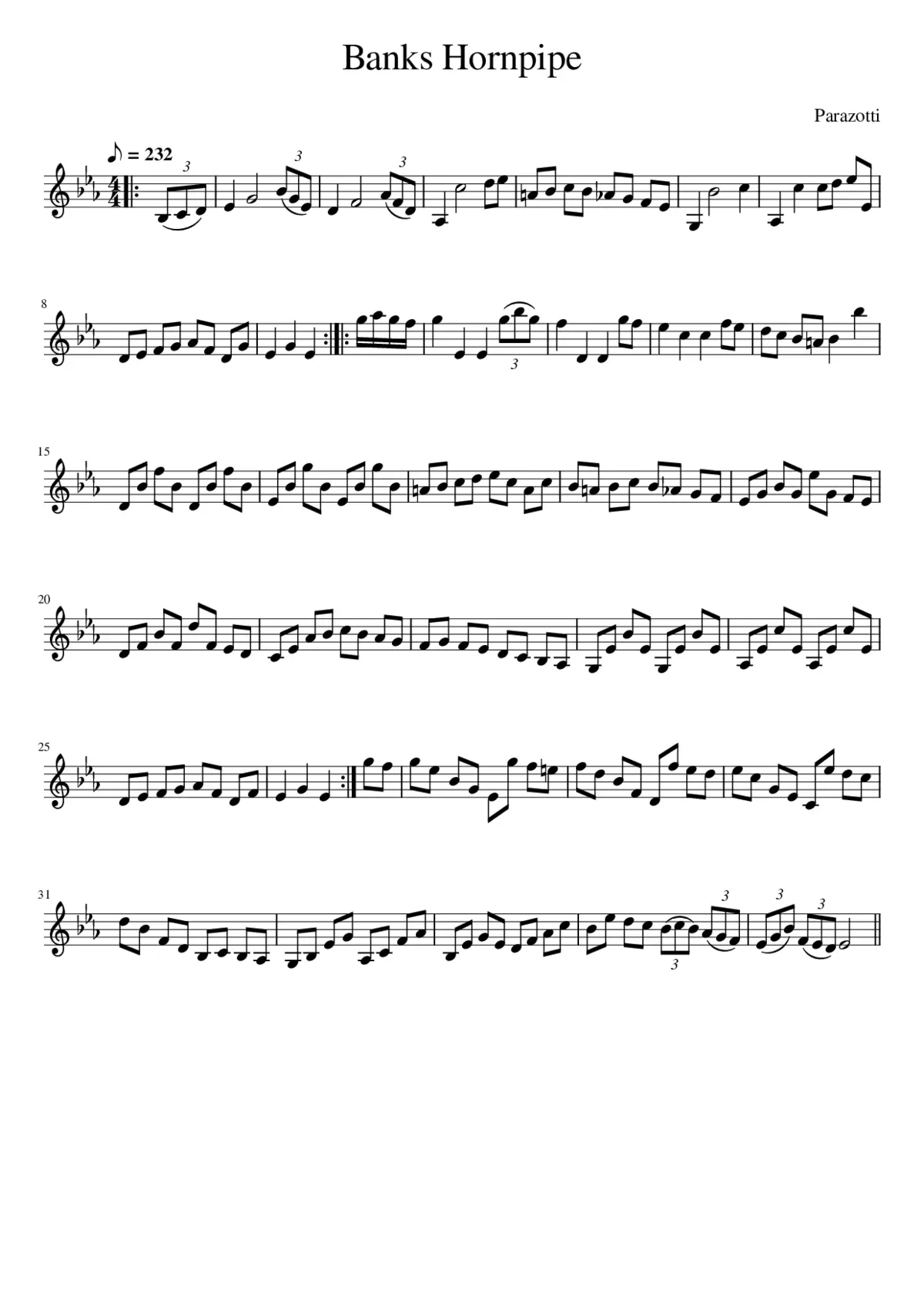 Banks Hornpipe - Page 1