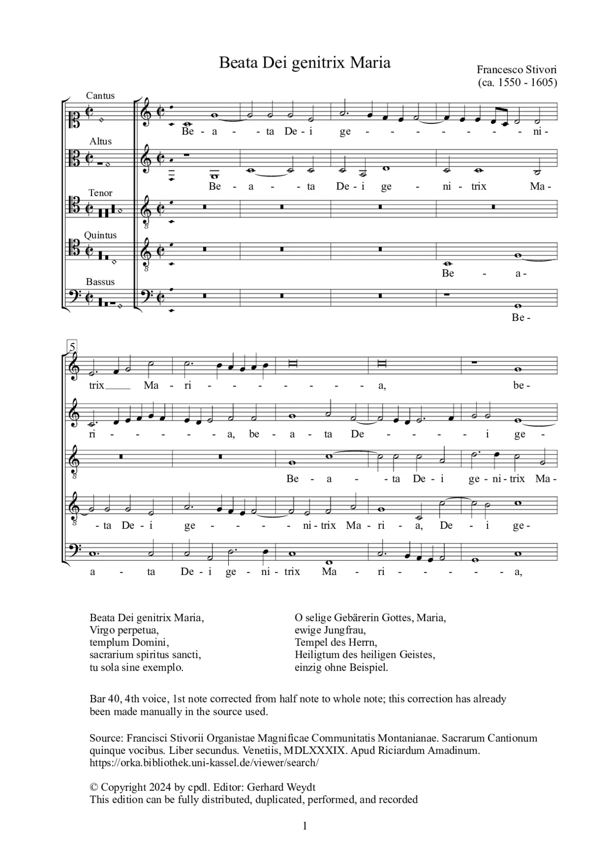 Beata Dei genitrix Maria - Page 1