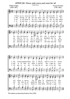 Once, only once, and once for all