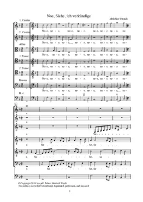 Noe, Siehe, ich verkündige