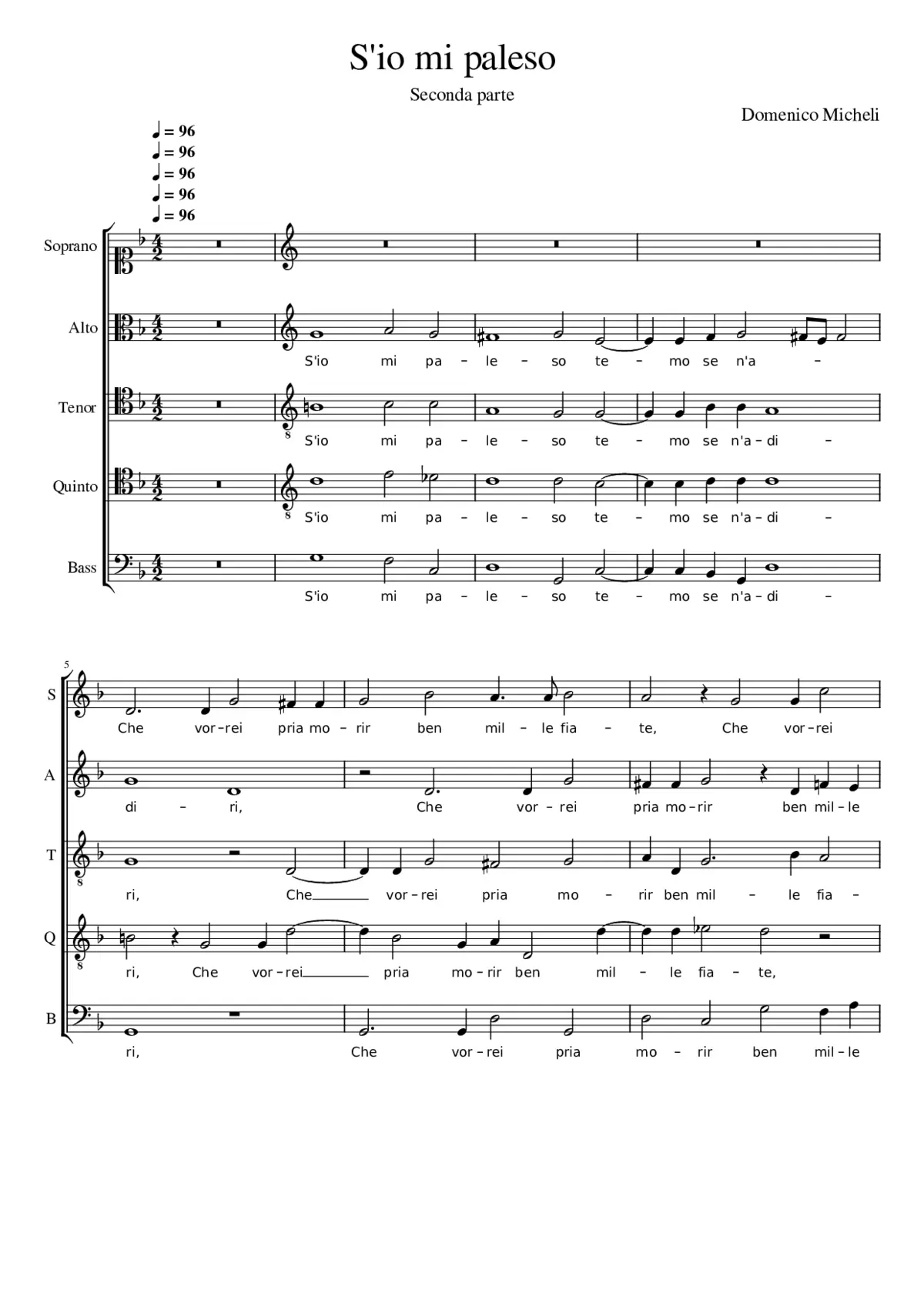 S'io mi paleso - Page 1