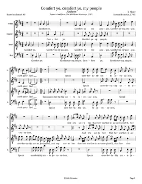 Comfort ye, comfort ye, my people