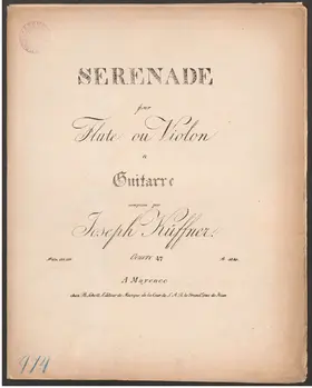 Serenade pour Flute ou Violon & Guitarre