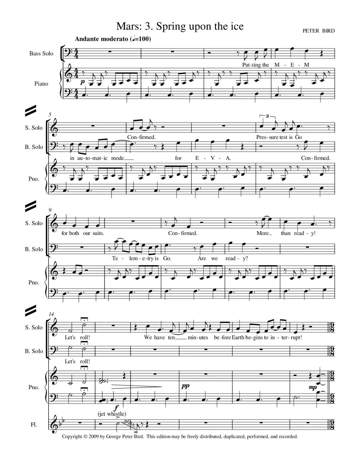 Mars: 3. Spring upon the ice, Op. 15, No. 3 - Page 1