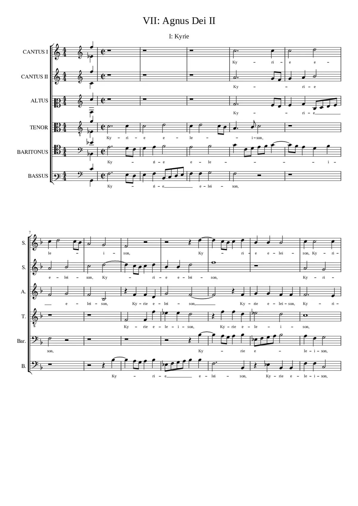 Missa Tu es Petrus a 6vv. (Palestrina's other mass is for 3 choirs 18vv) - Page 1