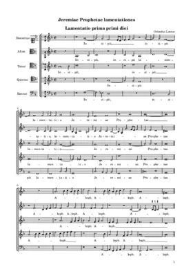 Lamentationes Hieremiae Prophetae (quinque vocum)