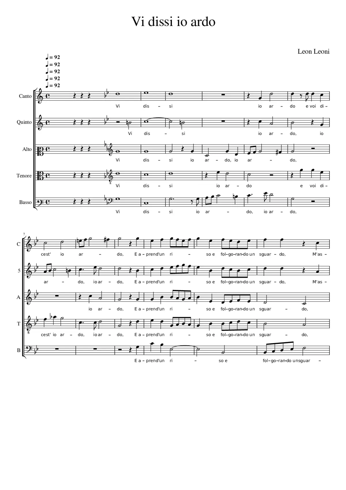 Vi dissi io ardo - Page 1