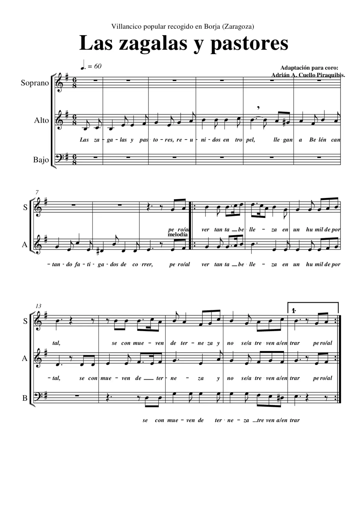 Las zagalas y pastores - Page 1