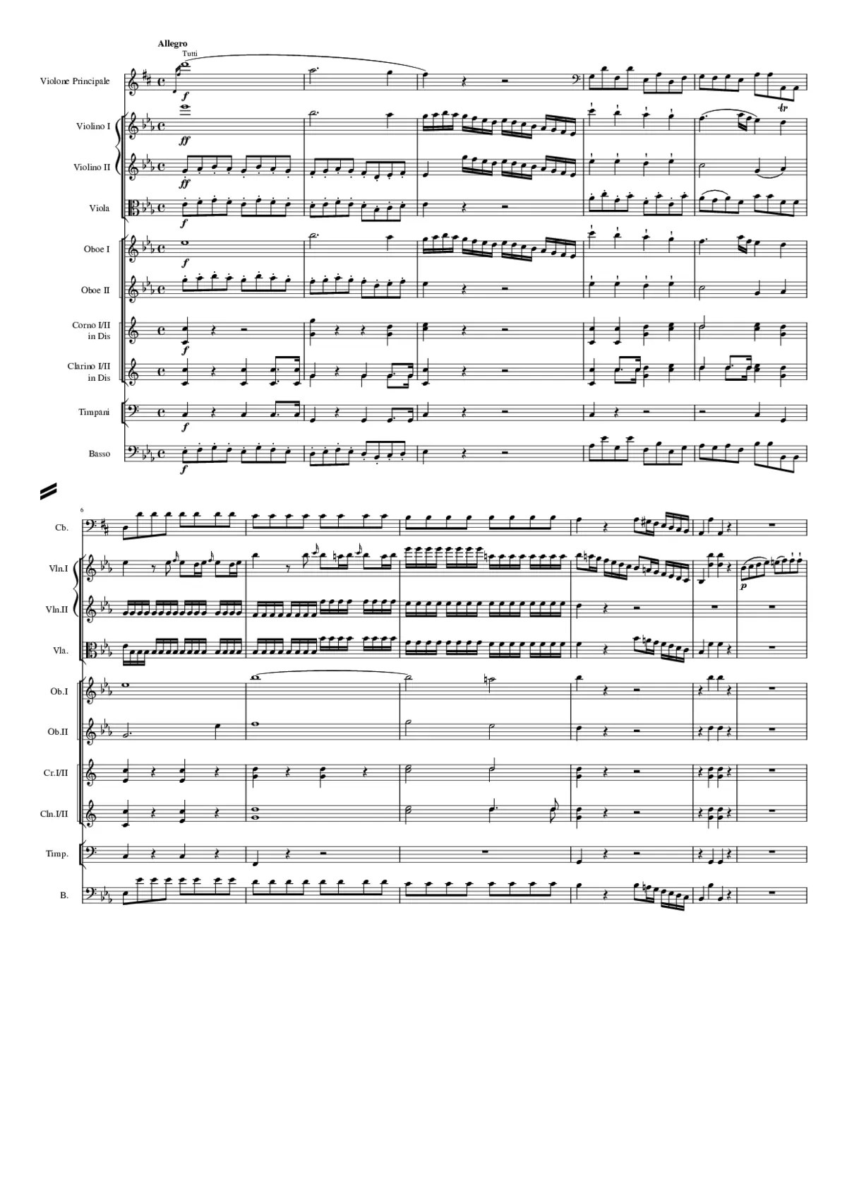 Double Bass Concerto No.1 in E-flat major - Page 1