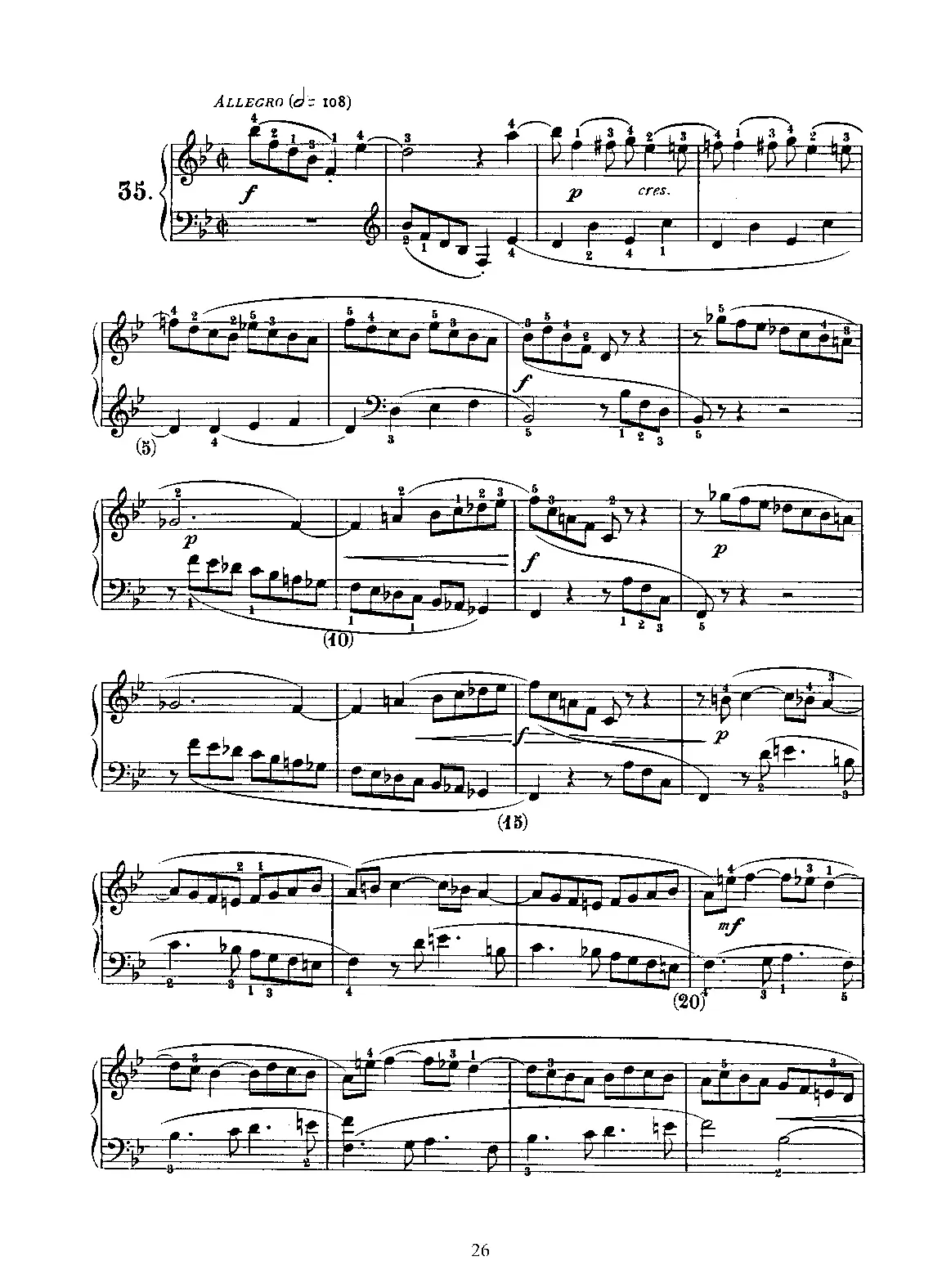 Keyboard Sonata in B-flat major - Page 1