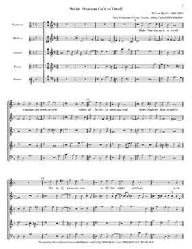 While Phoebus Us'd to Dwell