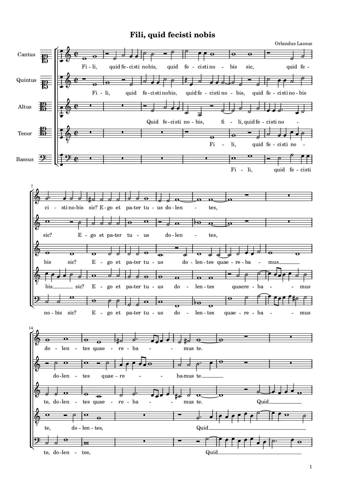 Fili, quid fecisti nobis - Page 1