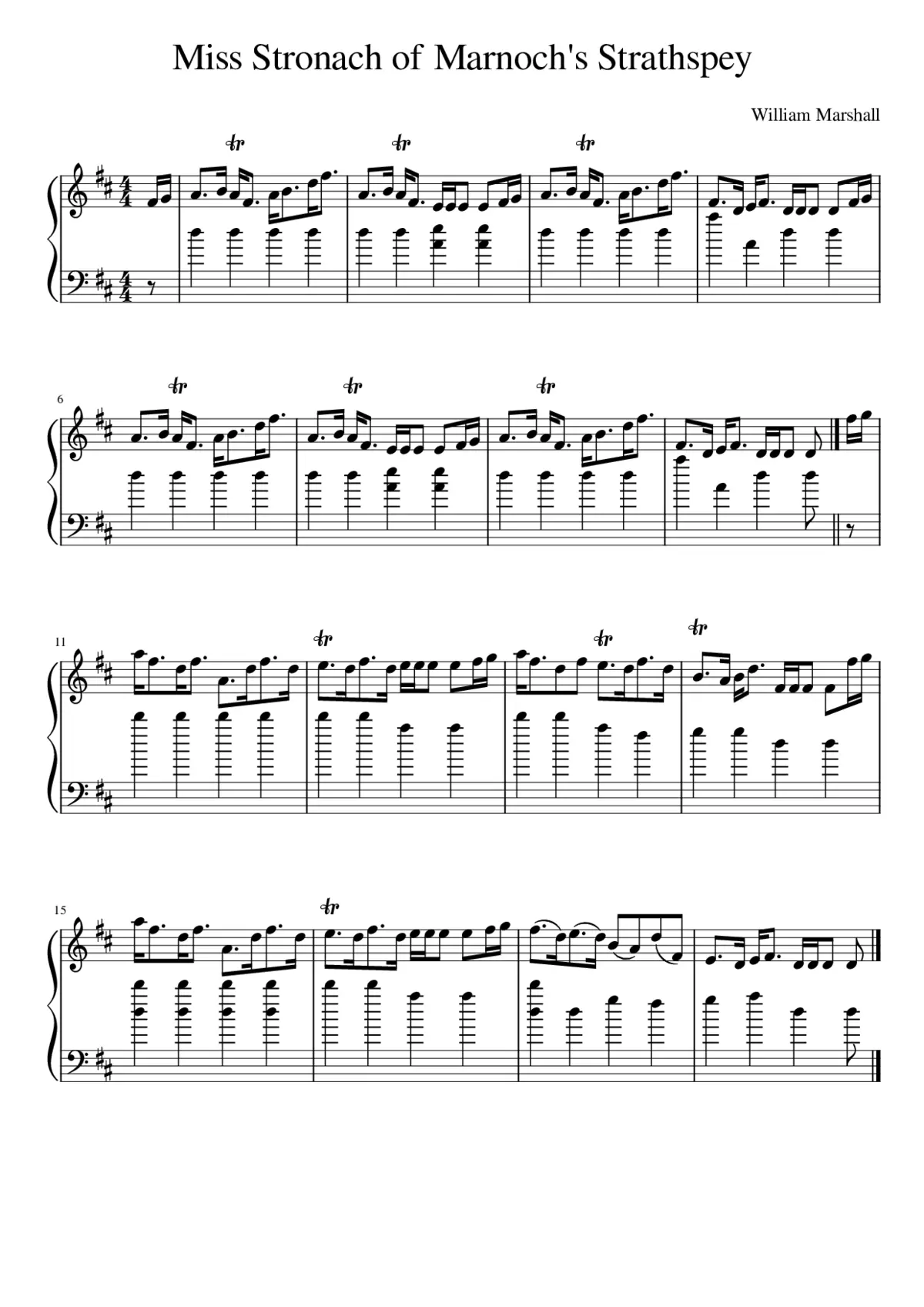 Miss Stronach of Marnoch's Strathspey - Page 1