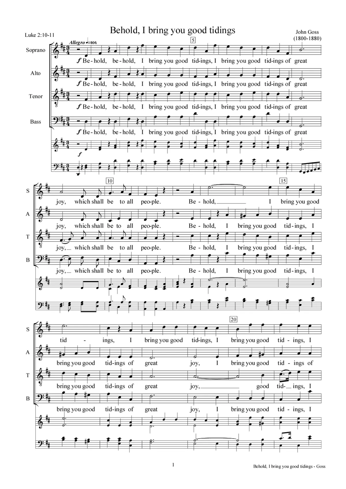 Behold, I bring you good tidings - Page 1