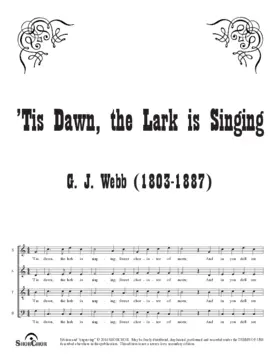 'Tis dawn, the lark is singing