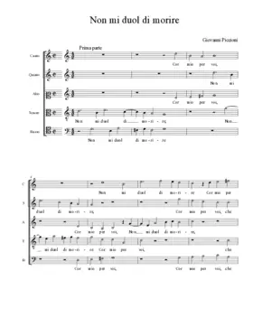 Non mi duol di morire