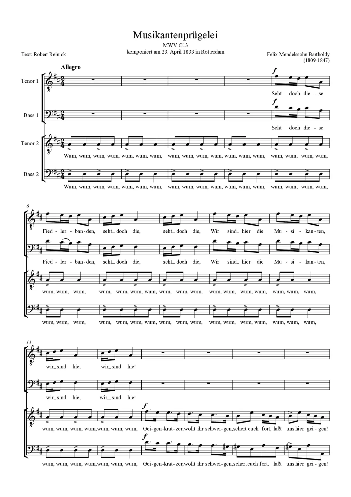 Musikantenprügelei - Page 1