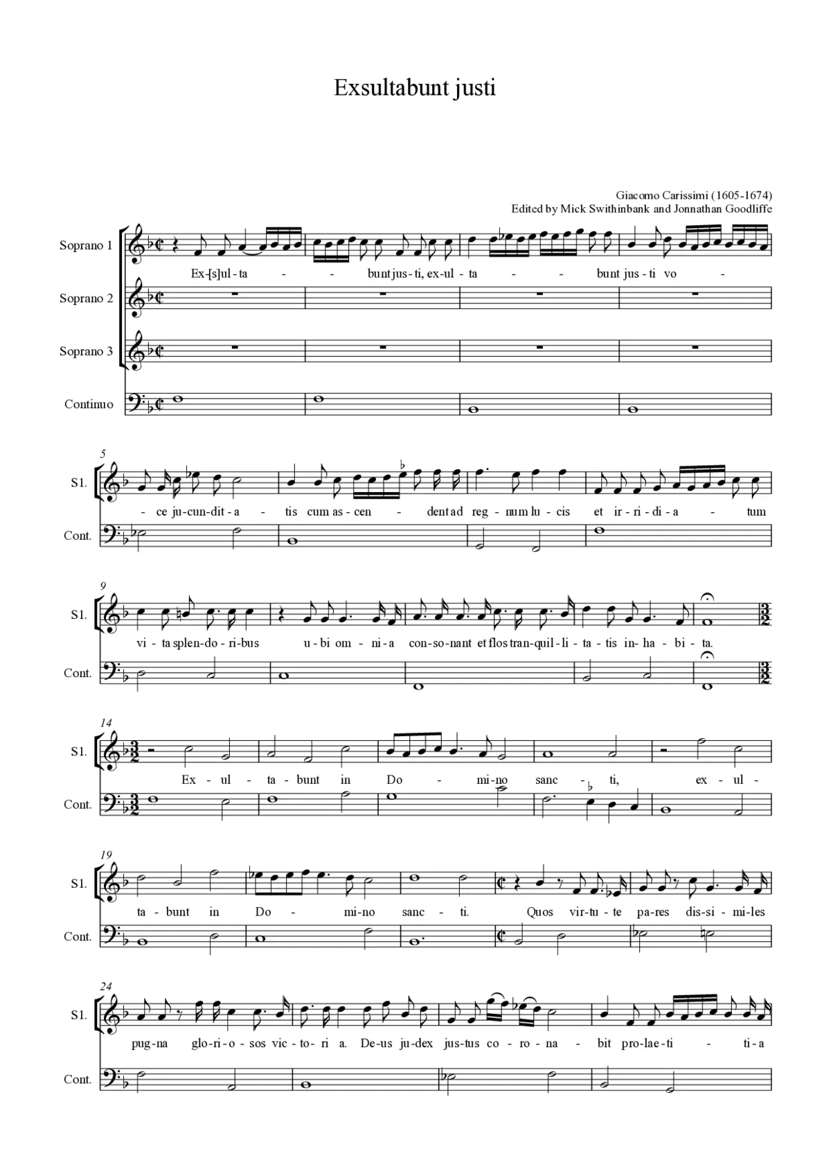 Exsultabunt justi - Page 1