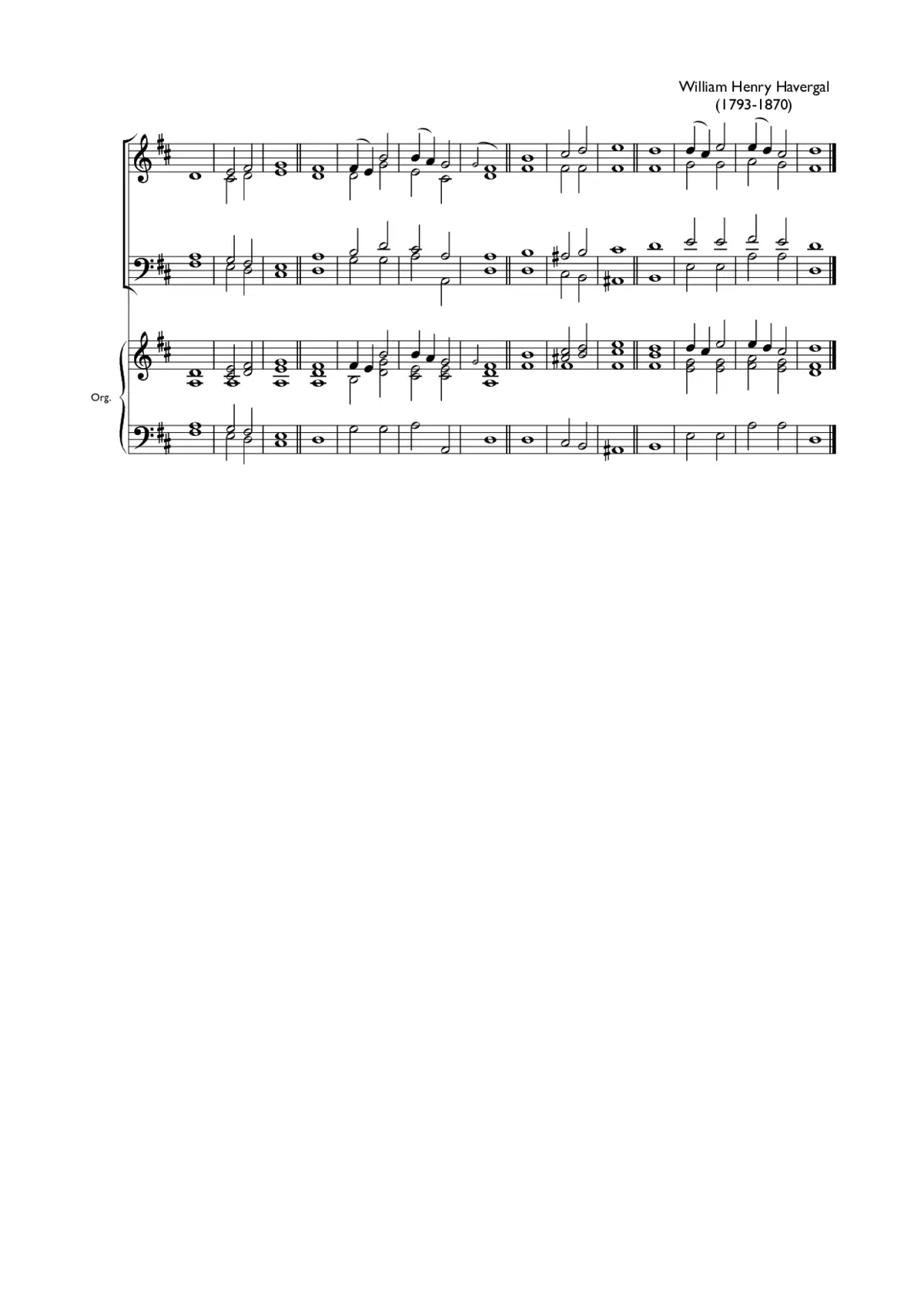 Double chant in D major XI - Page 1