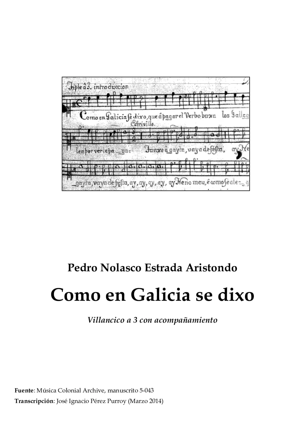 Como en Galicia se dixo - Page 1