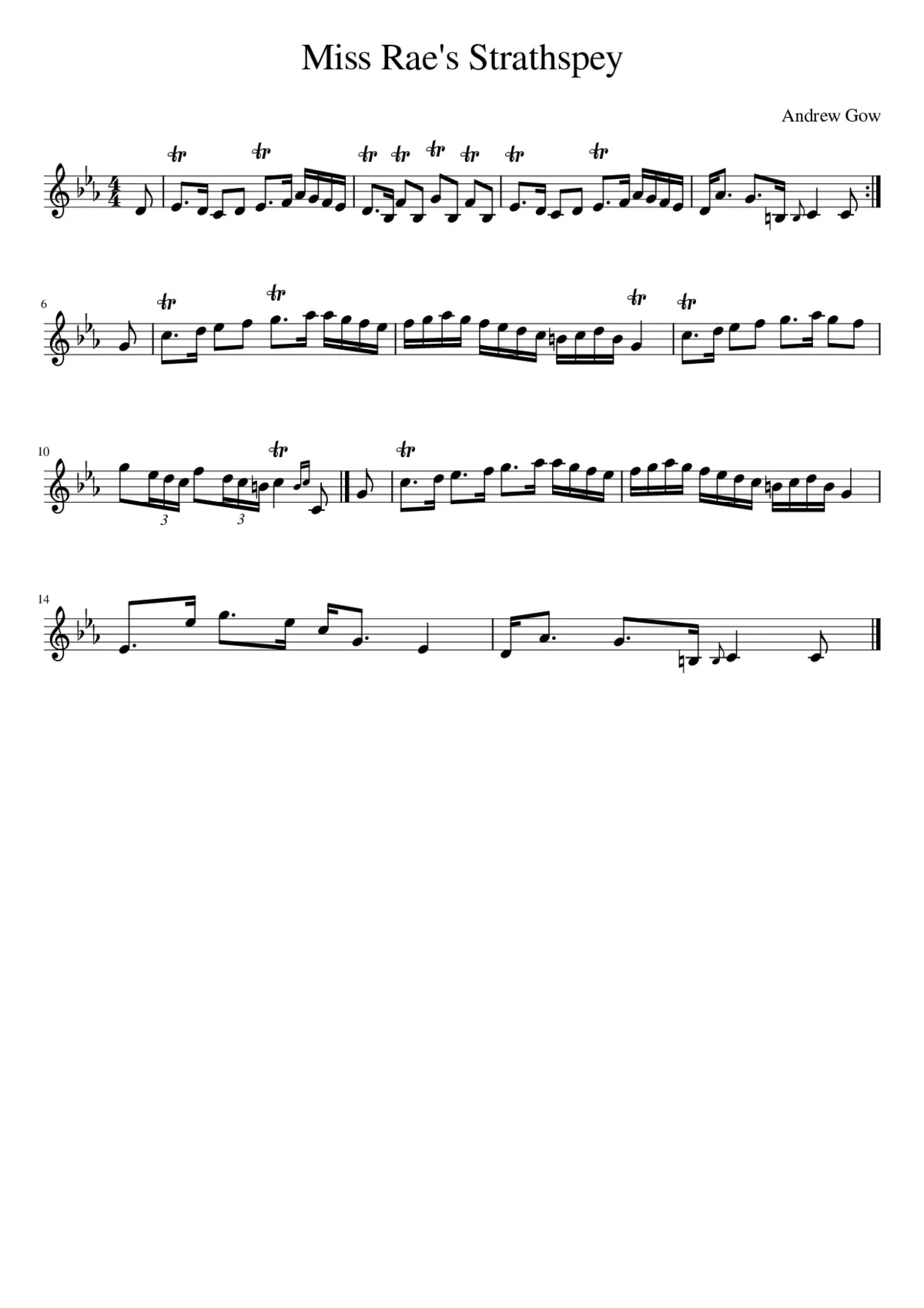 Miss Rae's Strathspey - Page 1