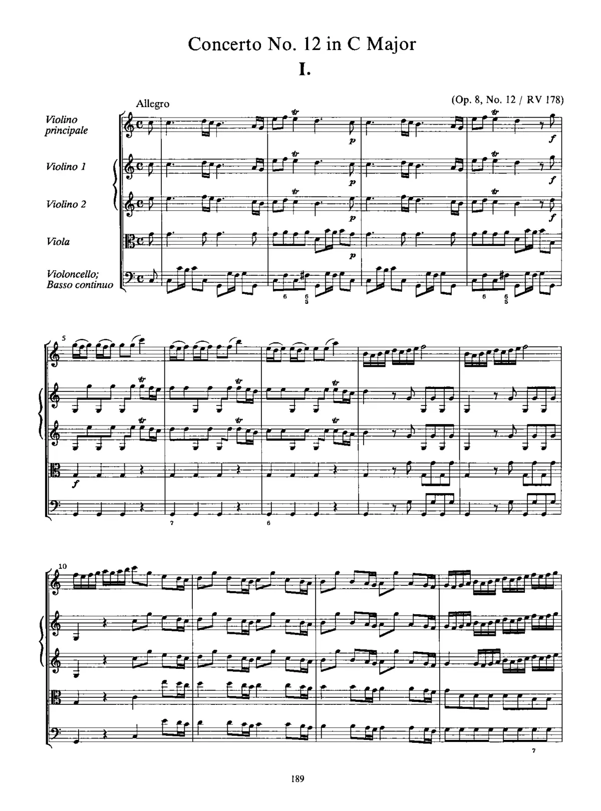 Violin Concerto in C major - Page 1