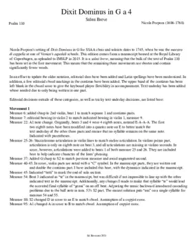 Dixit Dominus in G a 4