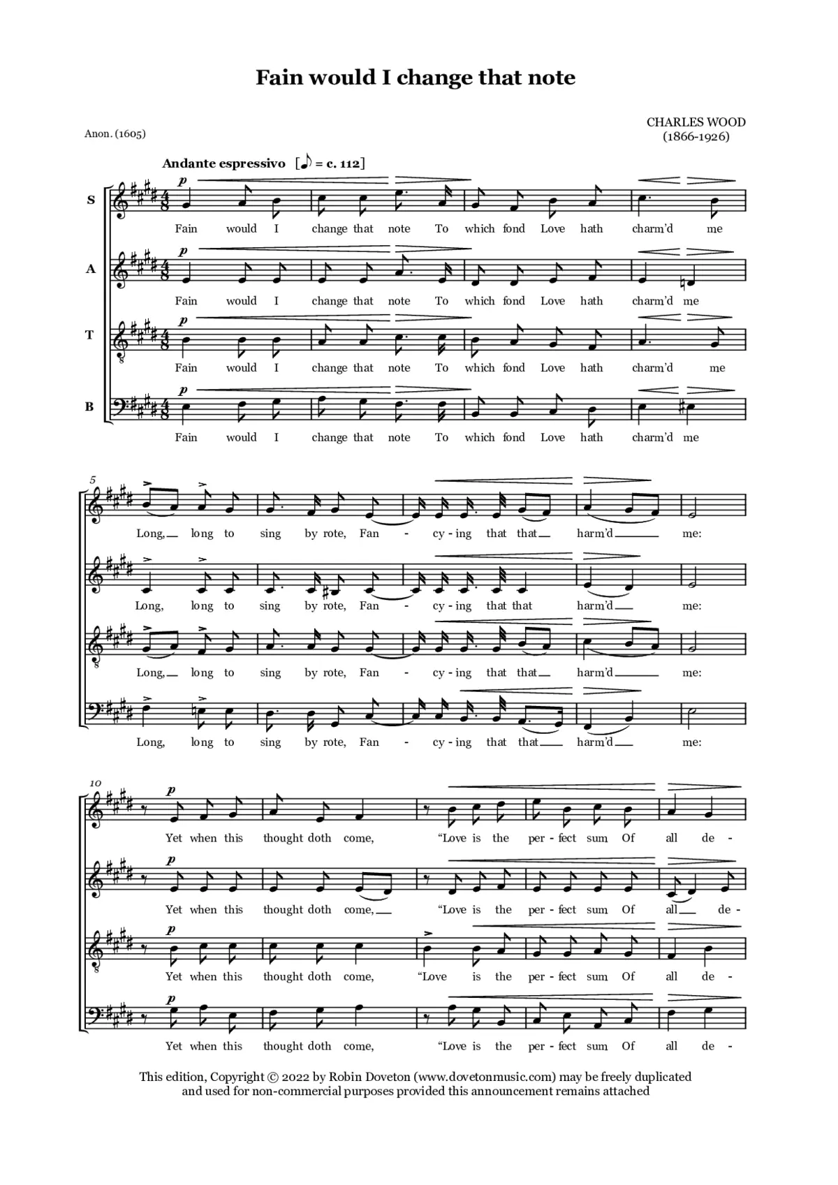 Fain would I change that note - Page 1