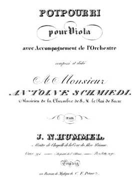 Potpourri for Viola and Orchestra