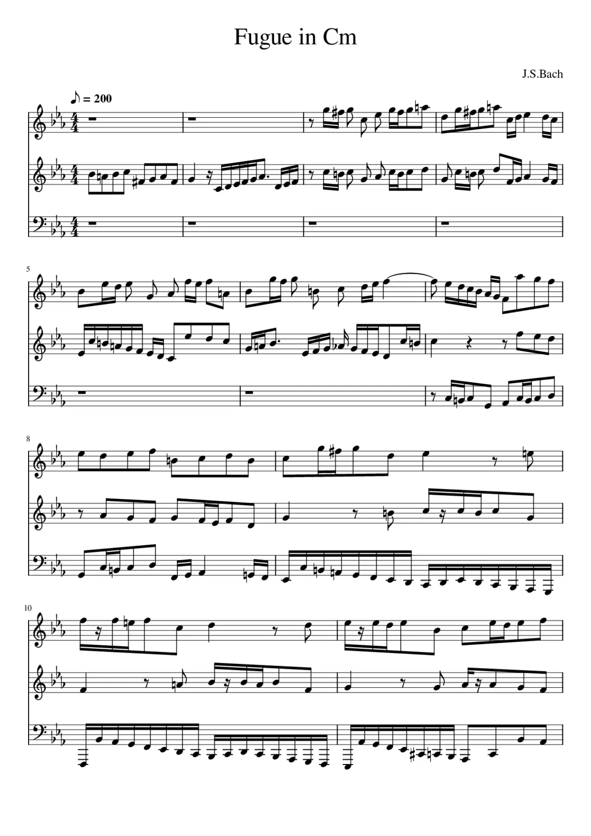 Fugue in Cm - Page 1