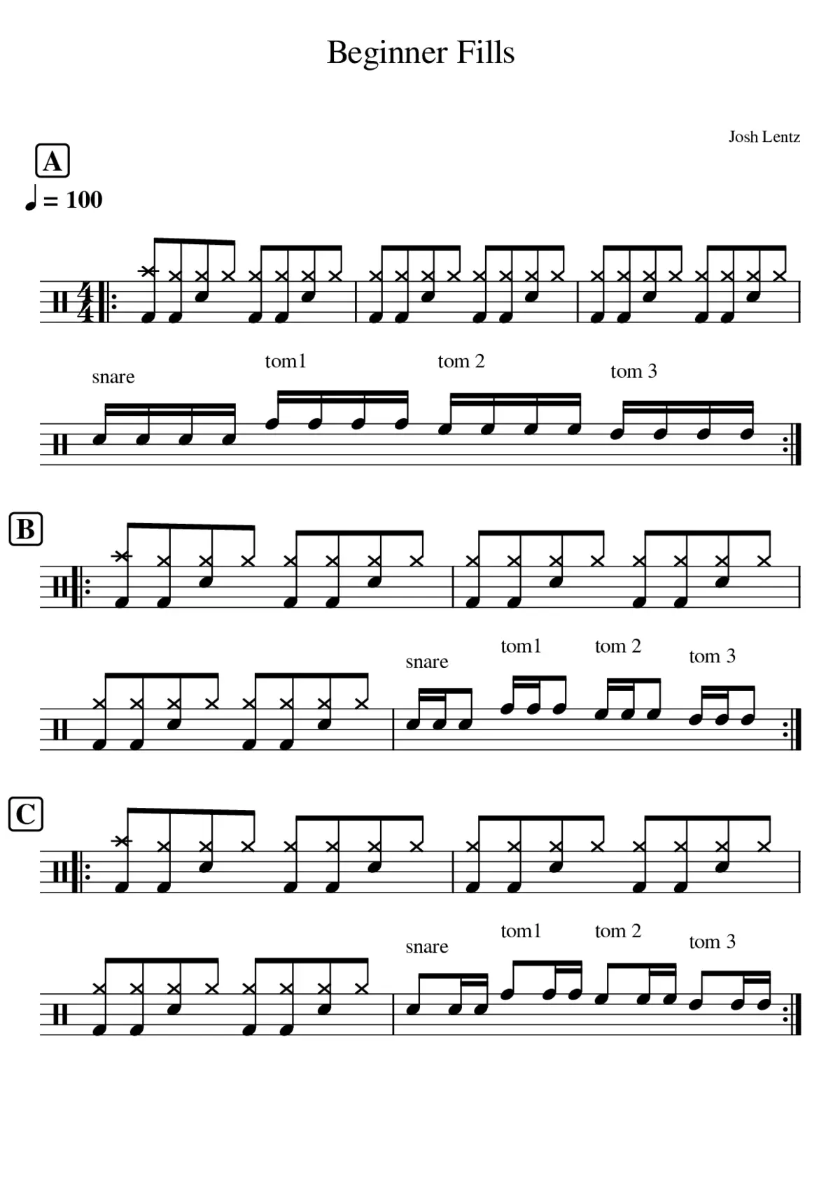 Beginner Fills - Page 1
