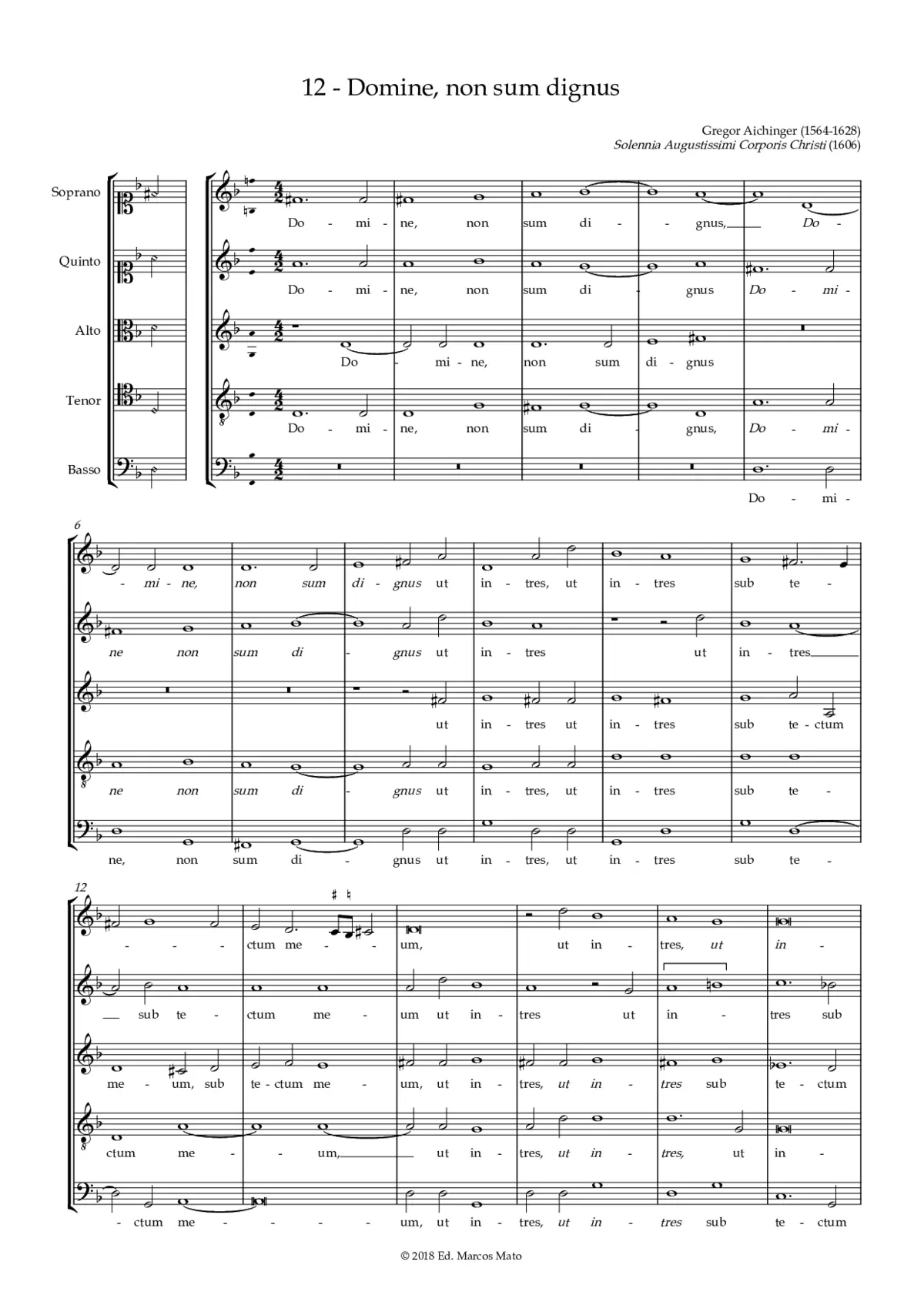 Domine non sum dignus - Page 1