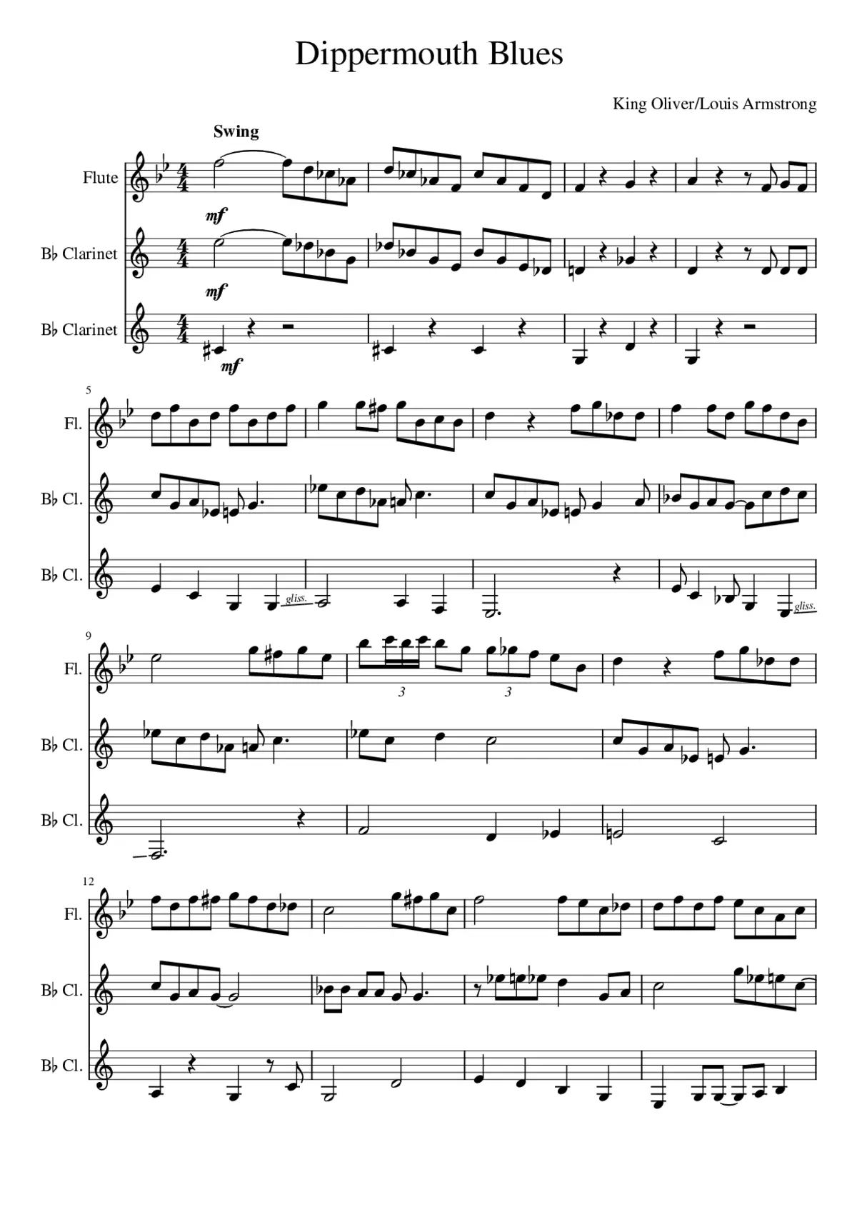 Dippermouth Blues - Page 1