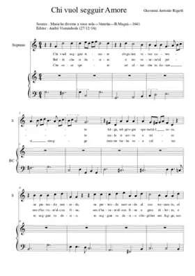 Chi vuol segguir Amore