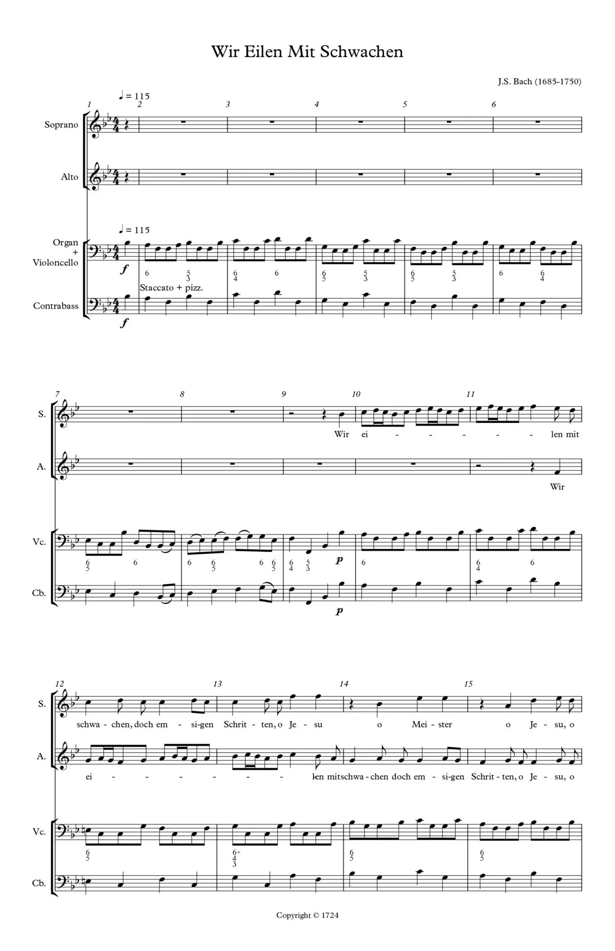 Jesu, der du meine Seele, BWV 78 - Page 1