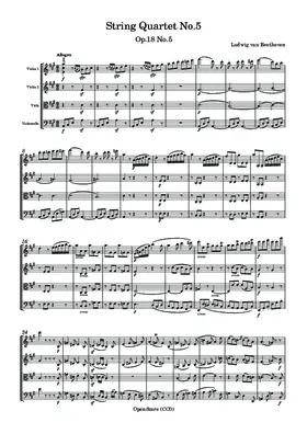 String Quartet No.5, Op.18 No.5