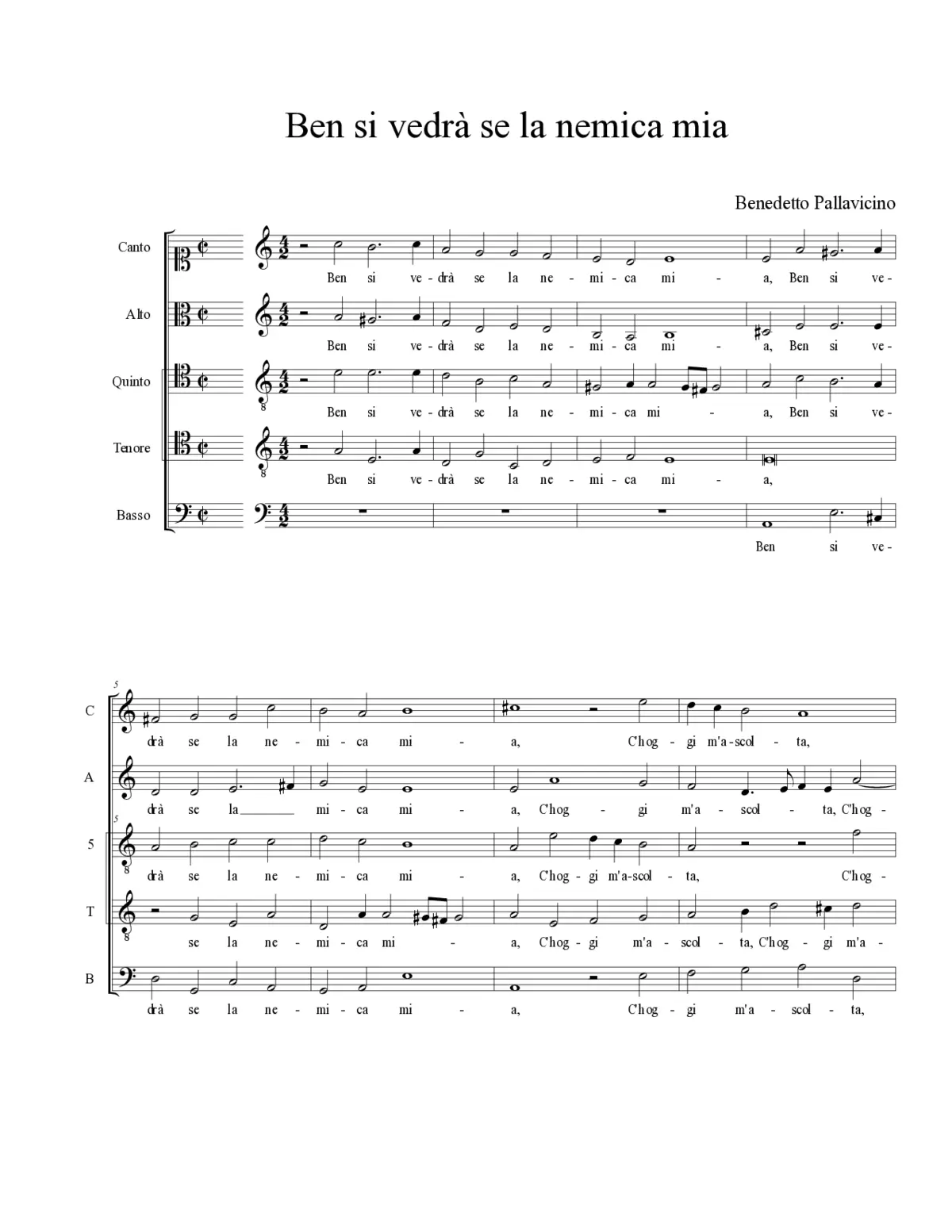 Ben si vedrà se la nemica mia - Page 1