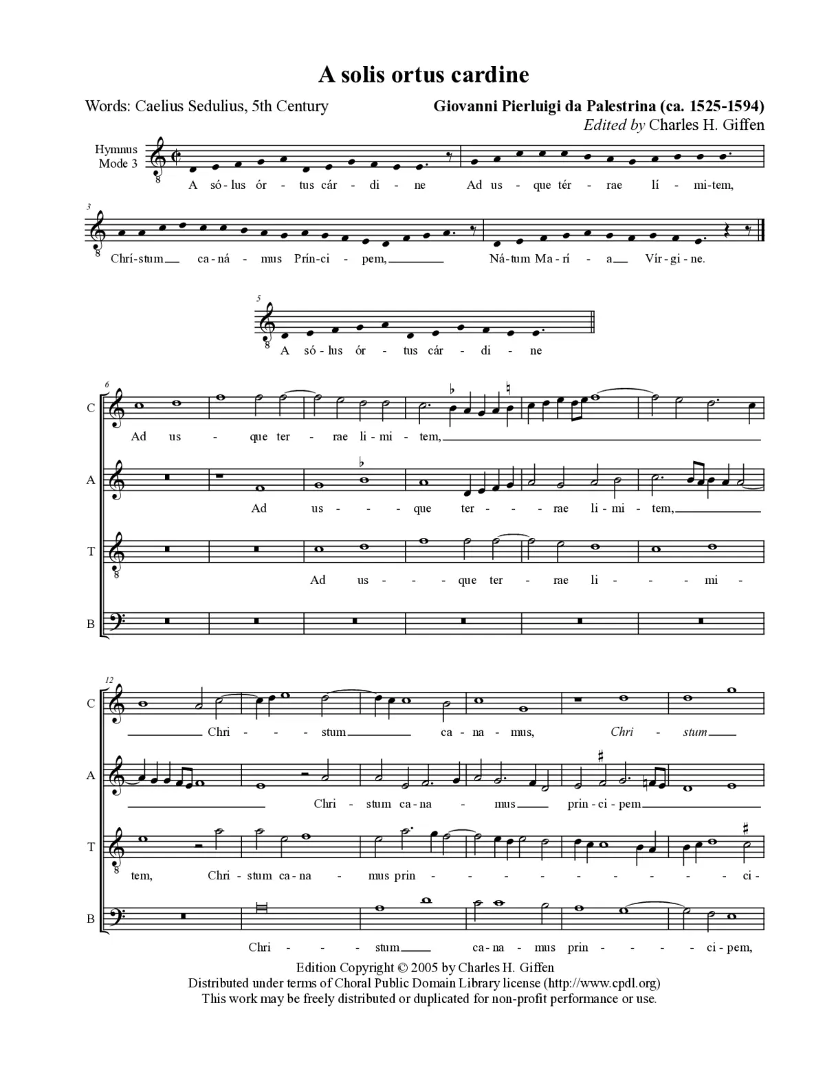 A solis ortus cardine - Page 1