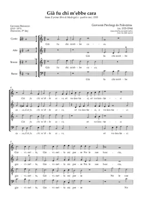 Già fu chi m'ebbe cara