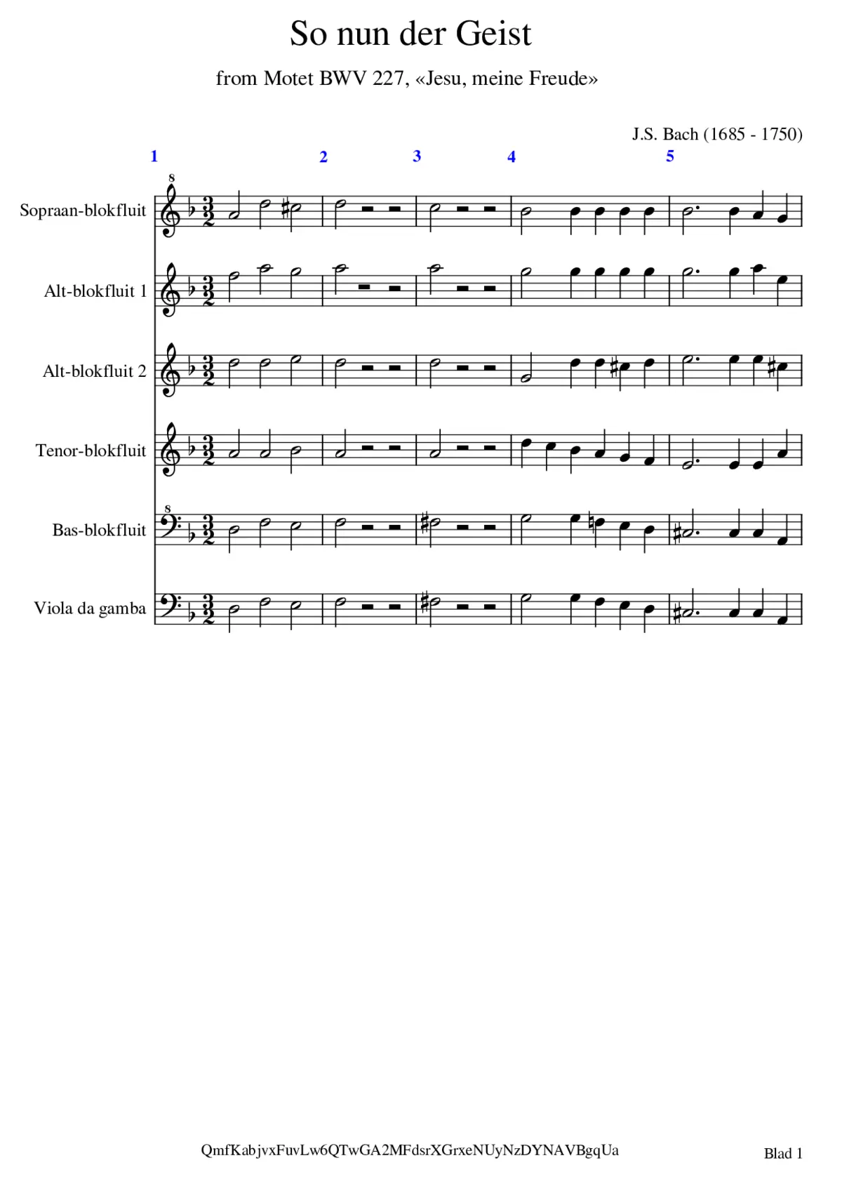 Jesu meine Freude BWV 227 - Page 1